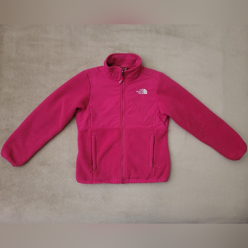 The North Face Girl Magenta Fleece Jacket Size 10-12